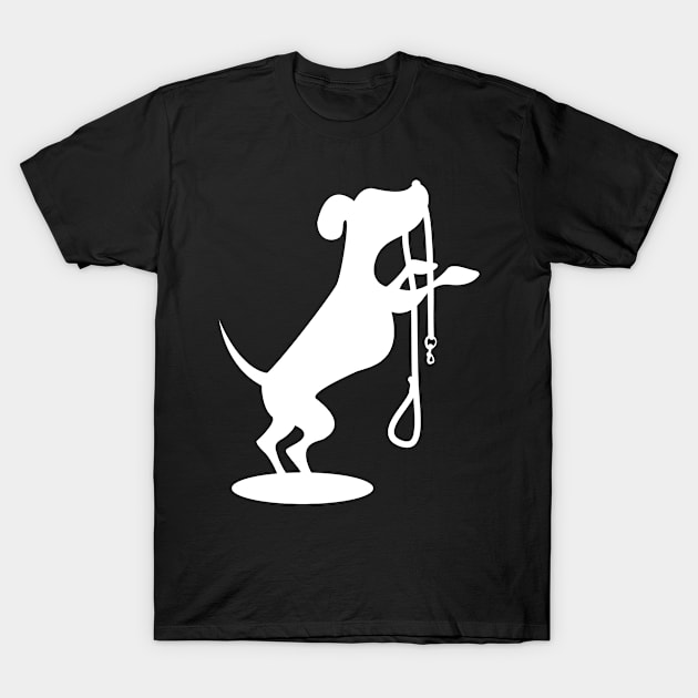 DOG Hund mit Hundeleine will Gassi gehen T-Shirt by FromBerlinGift